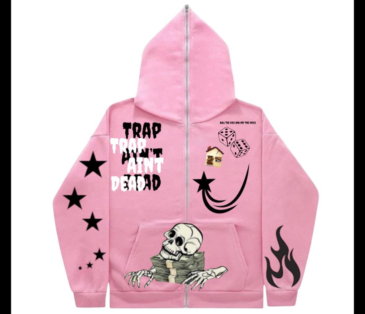 (trapaintdead) zip up hoodies